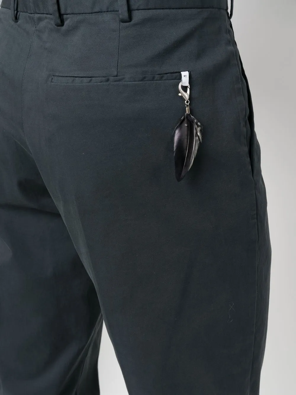 Feather-Detail Chino Trousers