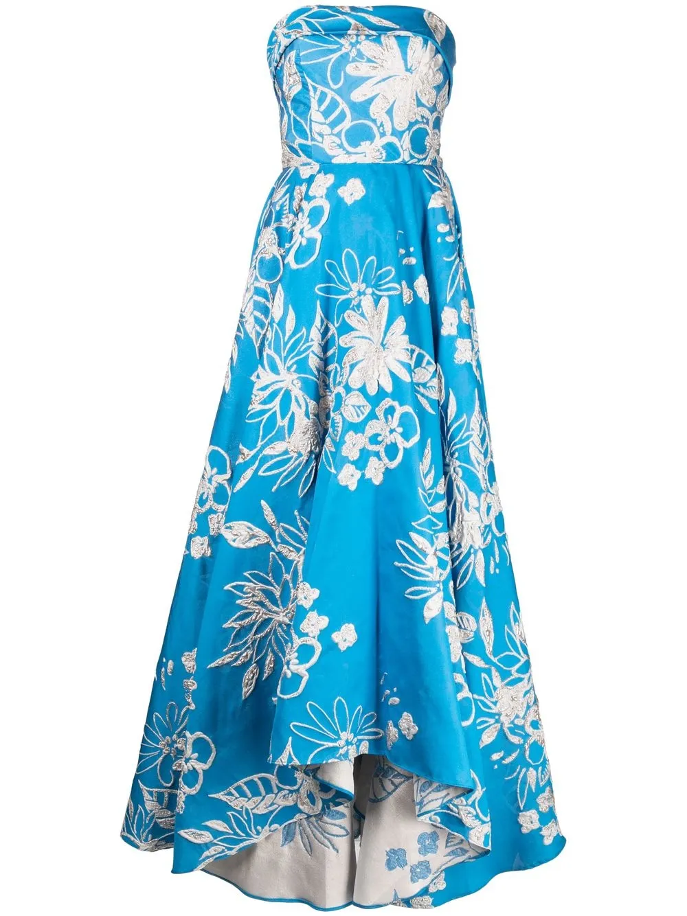 

Bambah Cinderella metallic finish gown - Blue