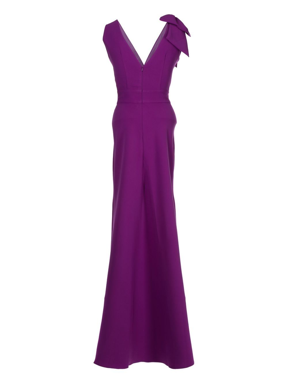 Shop Bambah Marianne Bow Detail Gown In Purple
