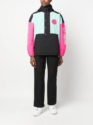 Odd future white pink & outlet black colorblock anorak jacket