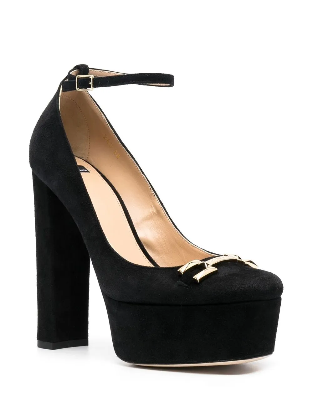 Elisabetta Franchi Pumps met plateauzool - Zwart