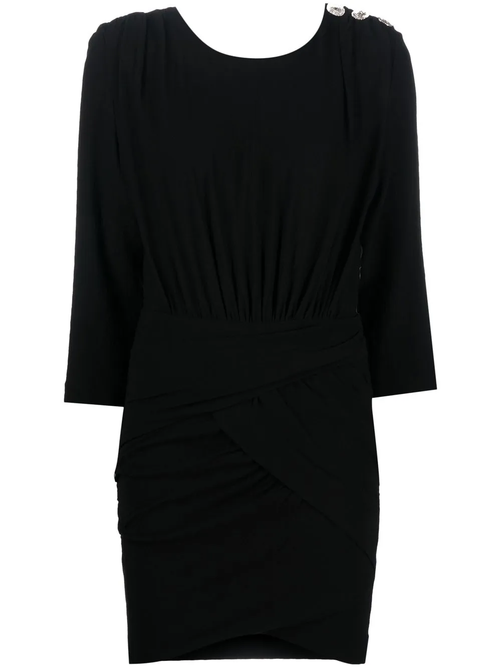 

Ba&Sh draped V-back mini dress - Black