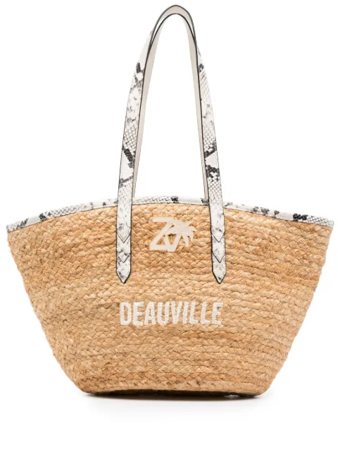 Zadig&Voltaire Deauville woven-wicker beach bag