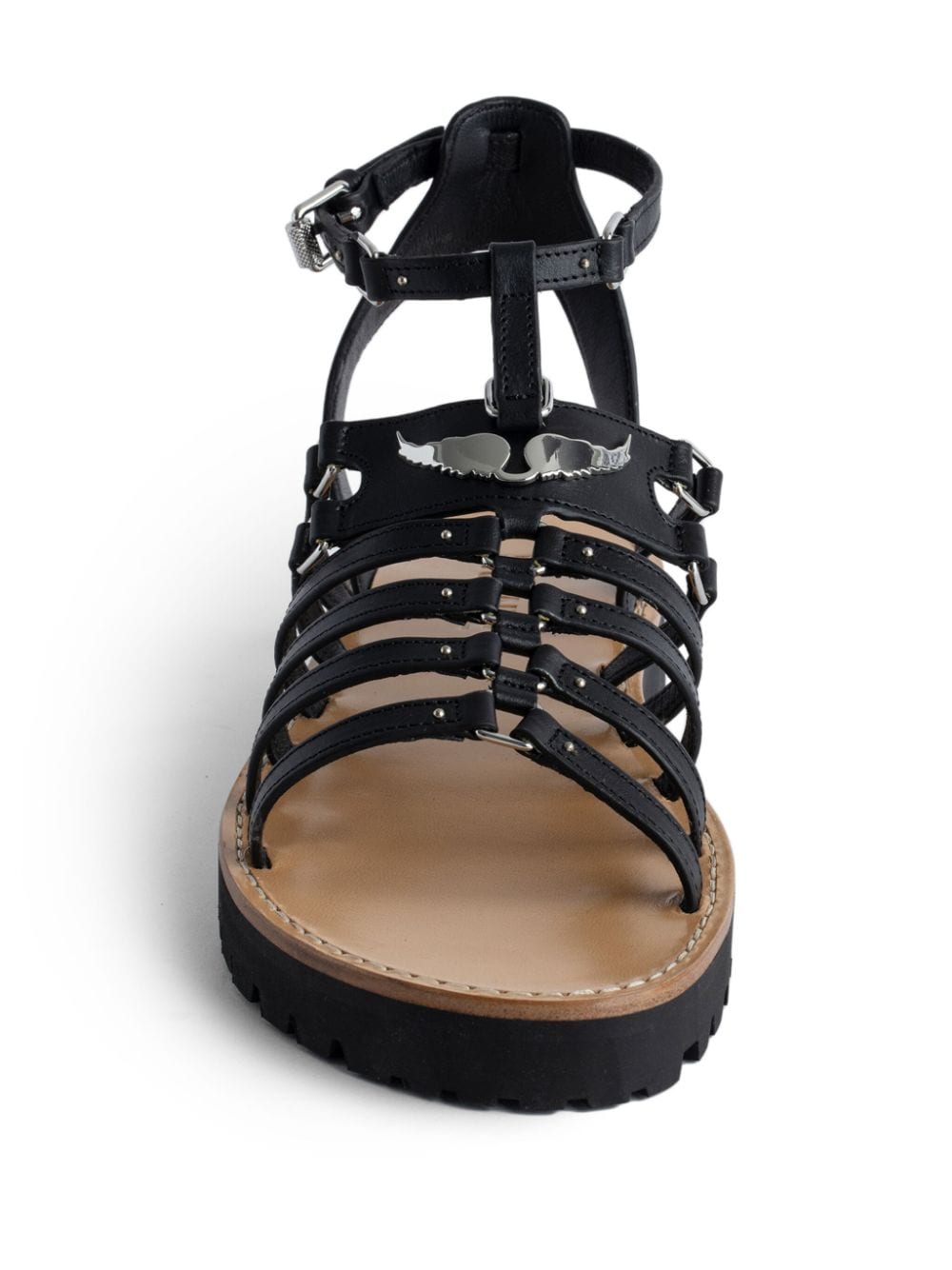 Shop Zadig & Voltaire Joe Leather Sandals In Black