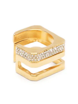 Zadig&Voltaire クリスタル リング Zadig & Voltaire Crystal wing design open band rings | The