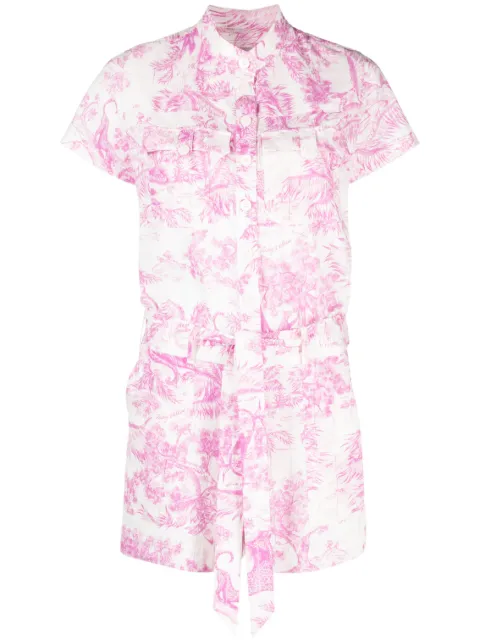 Zadig&Voltaire Cookis toile de jouy-print playsuit