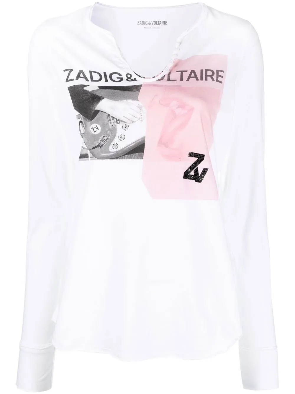 

Zadig&Voltaire Photoprint long-sleeve T-shirt - White