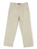 Molo Ace logo-patch trousers - Neutrals