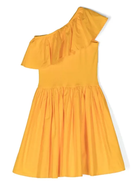 Molo Chloey one-shoulder ruffle trim dress