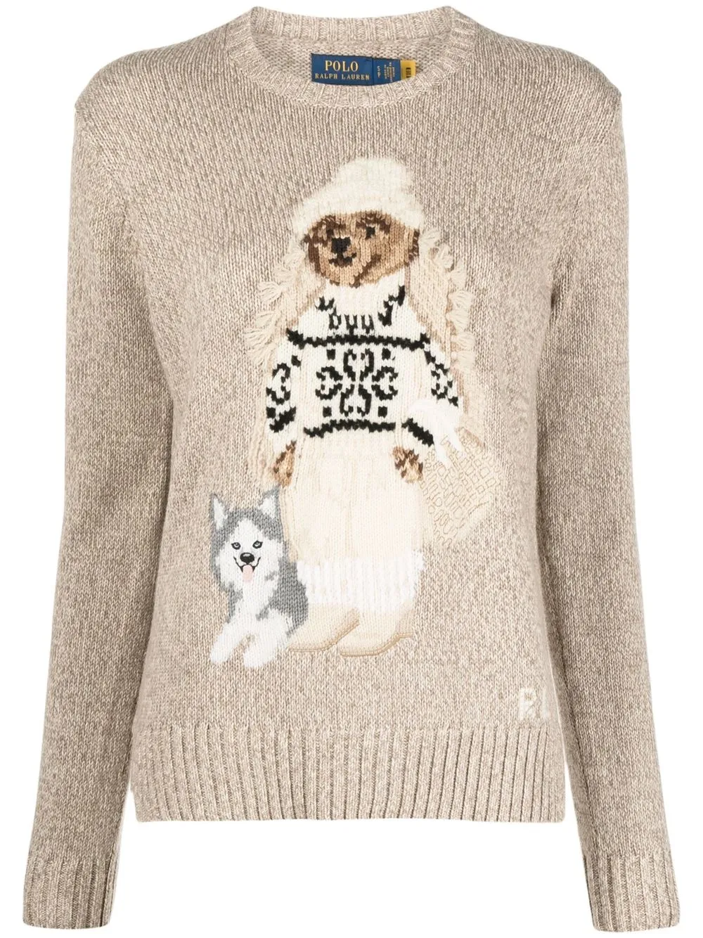 

Polo Ralph Lauren Polo Bear intarsia-knit jumper - Neutrals