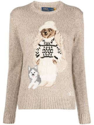 Polo Ralph Lauren Polo Bear Motif Knitted Jumper - Farfetch