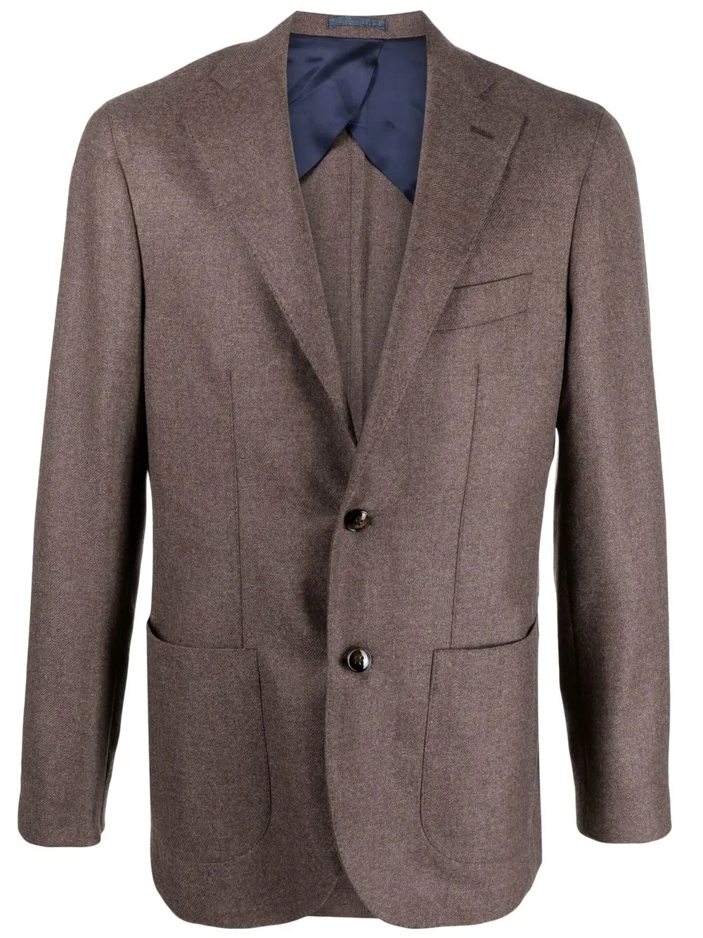 

Barba single-breasted wool-cashmere blazer - Brown