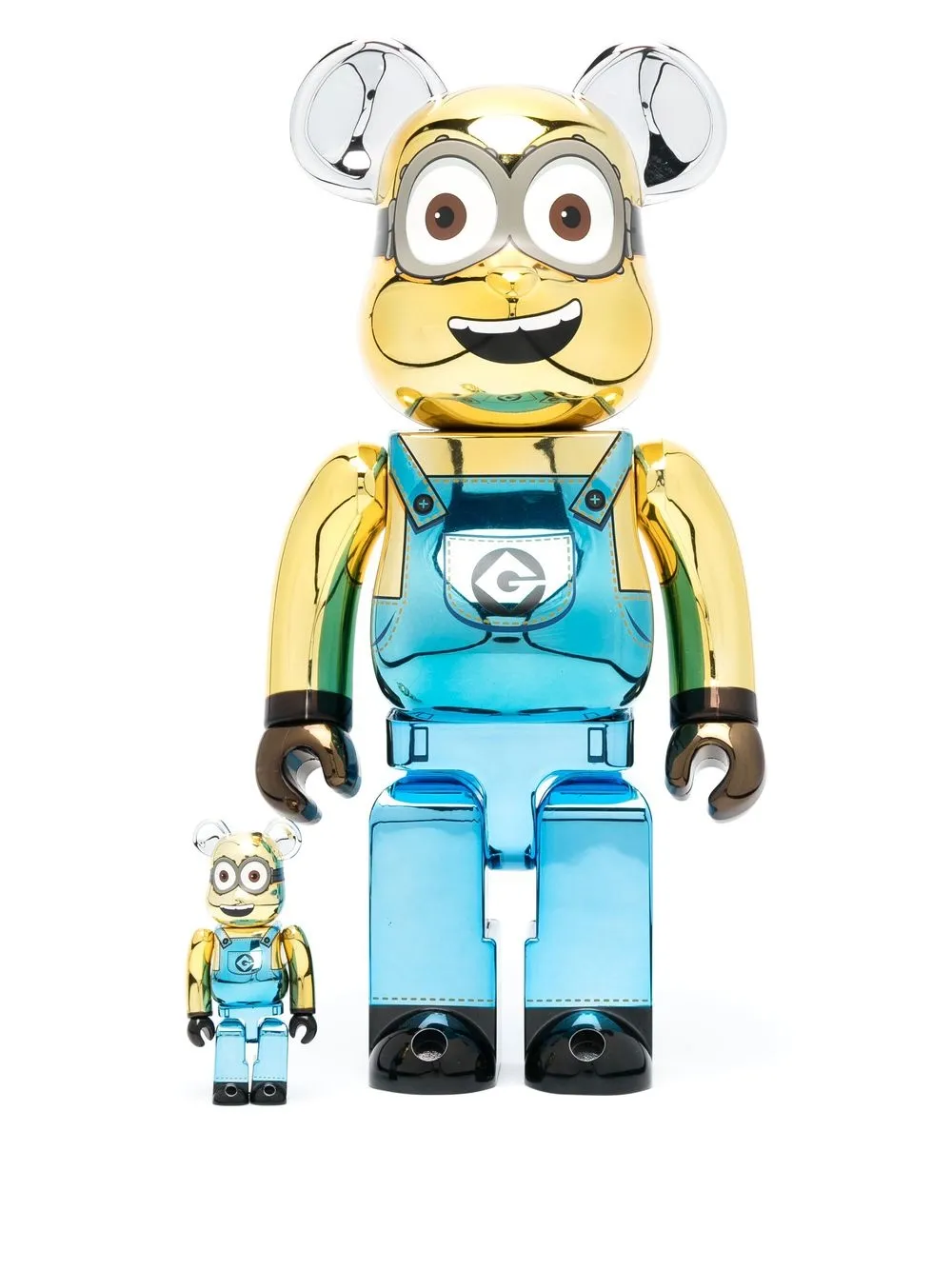 

Medicom Toy Dave Chrome 100% and 400% figure set - Yellow