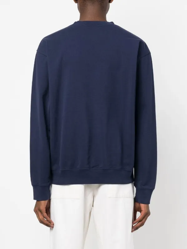 sporty&rich スウェット　ネイビー Buy SPORTY & RICH women navy blue navy v-neck sweatshirt for