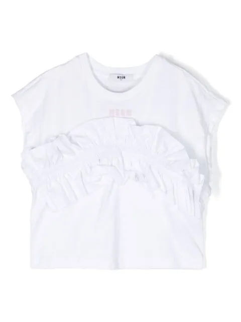 MSGM Kids t-shirt en coton à volants