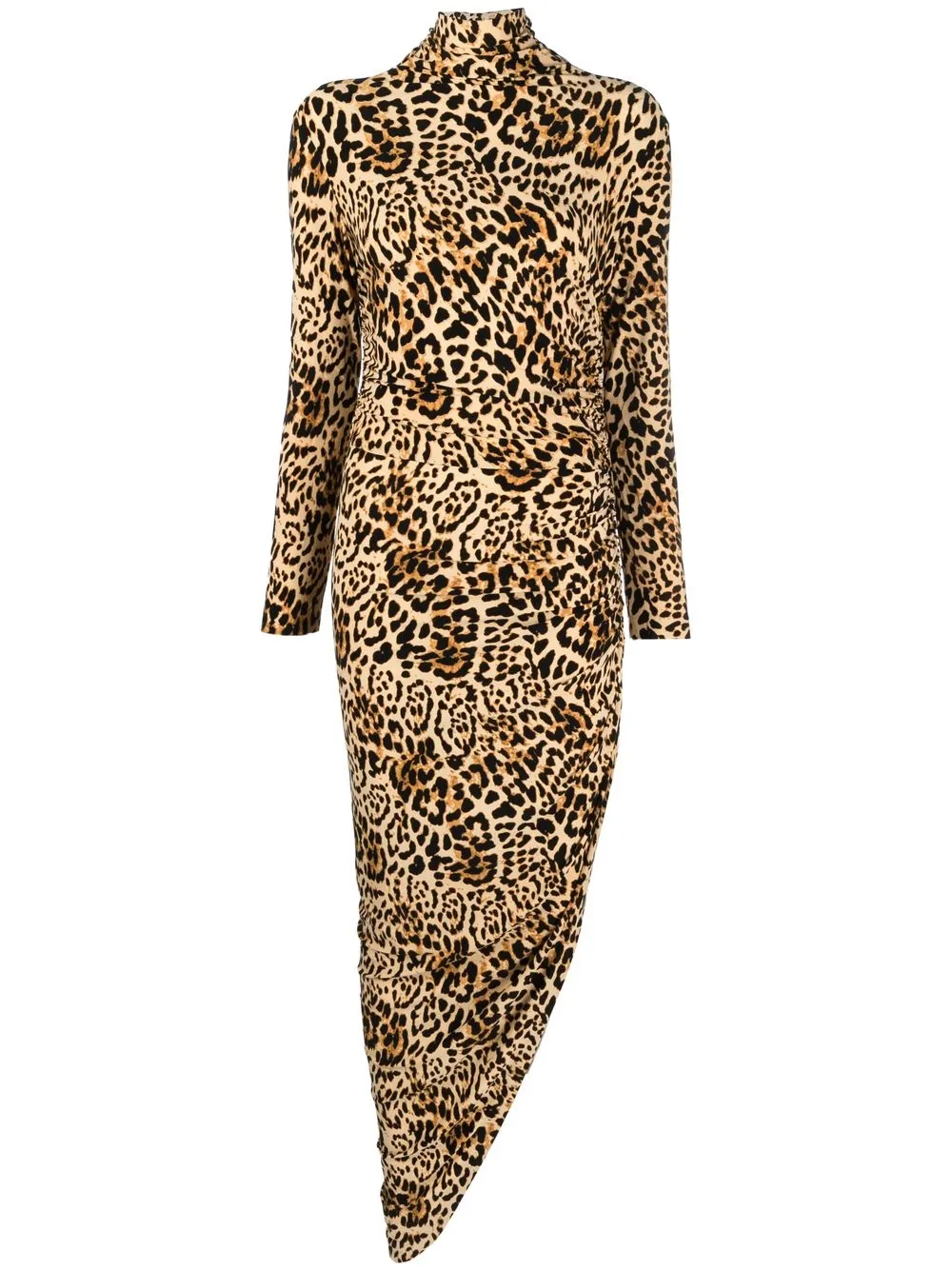 

Norma Kamali Animalier leopard-print asymmetric dress - Brown