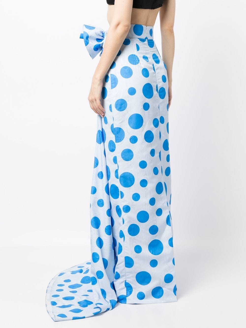 Shop Bambah Polka Dot-print Maxi Dress In Blue