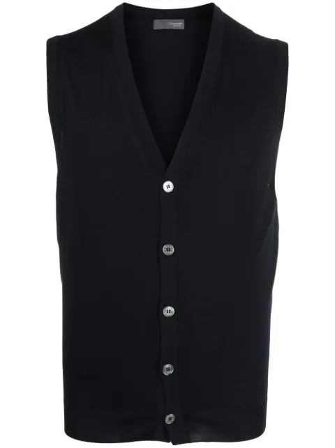 Drumohr Cardigan sem mangas de lã merino