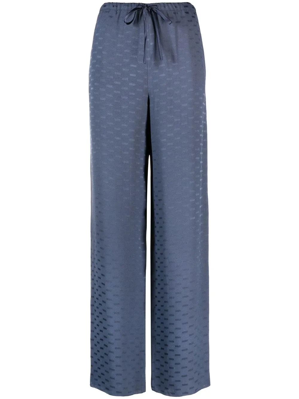 

Emporio Armani patterned-jacquard palazzo trousers - Blue