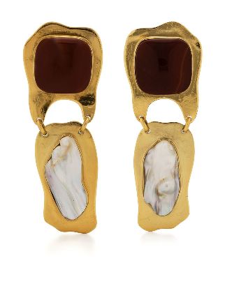 LIYA pearl-detail Drop Earrings - Farfetch