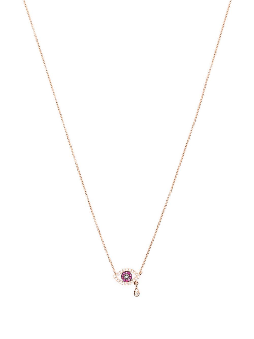 Roxanne First Mini Eye Diamond And Ruby Necklace - Farfetch