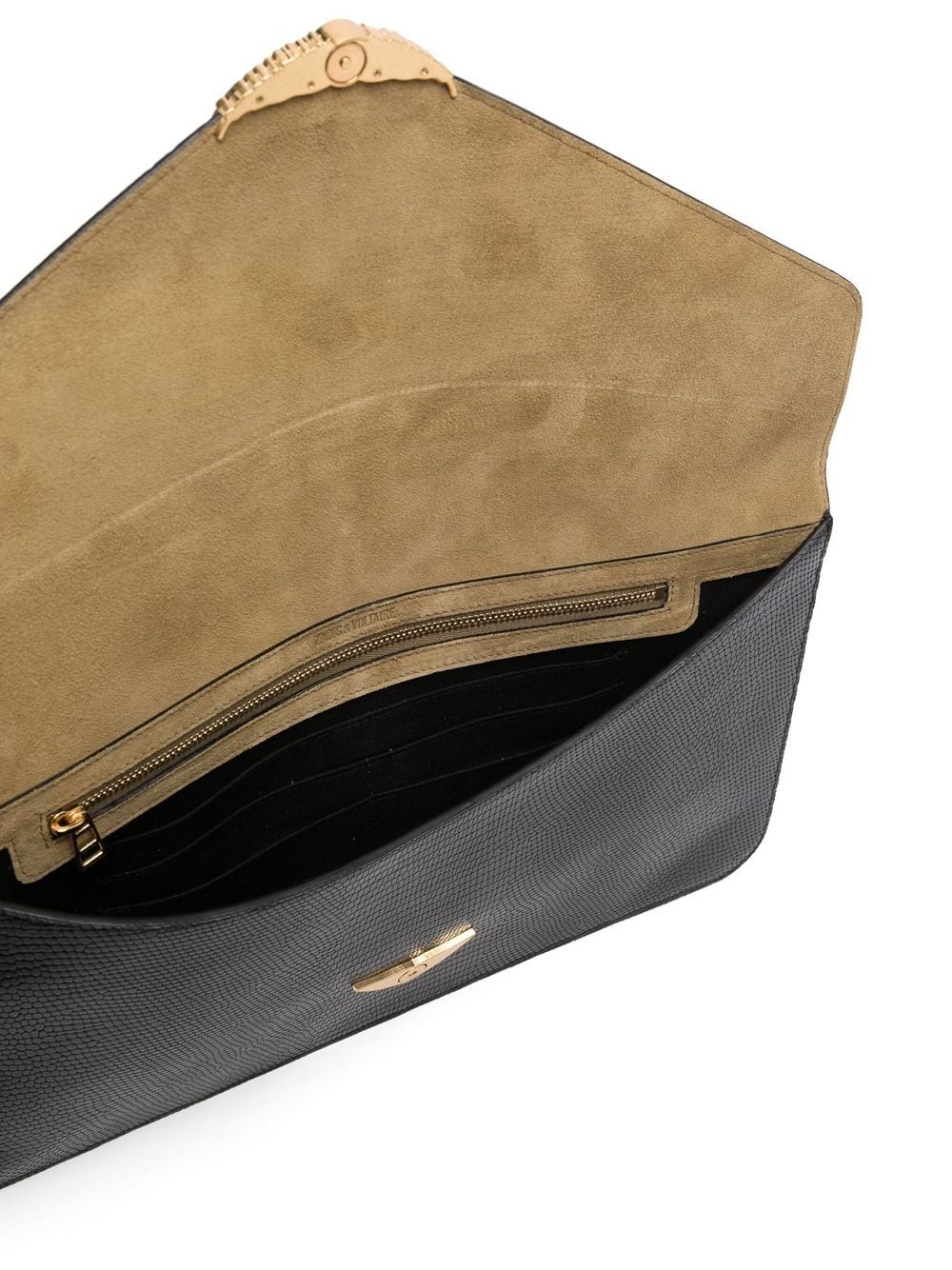 Shop Zadig & Voltaire Leather Clutch Bag In Black