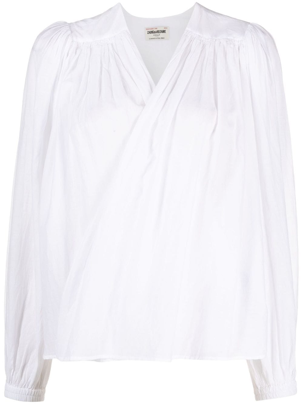 Shop Zadig & Voltaire Tenew Wrapped Blouse In Weiss