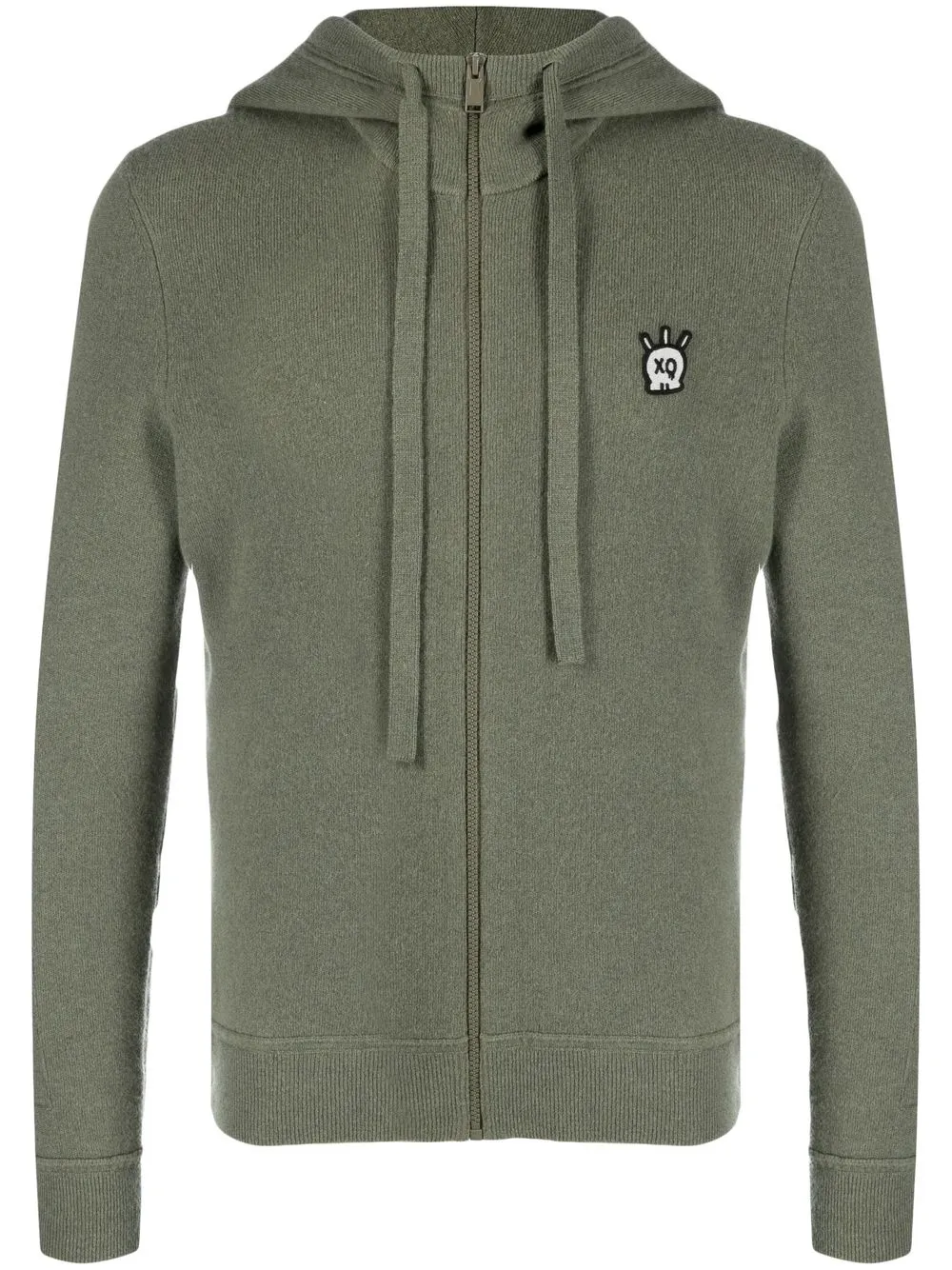 

Zadig&Voltaire skull patch zip-up hoodie - Green