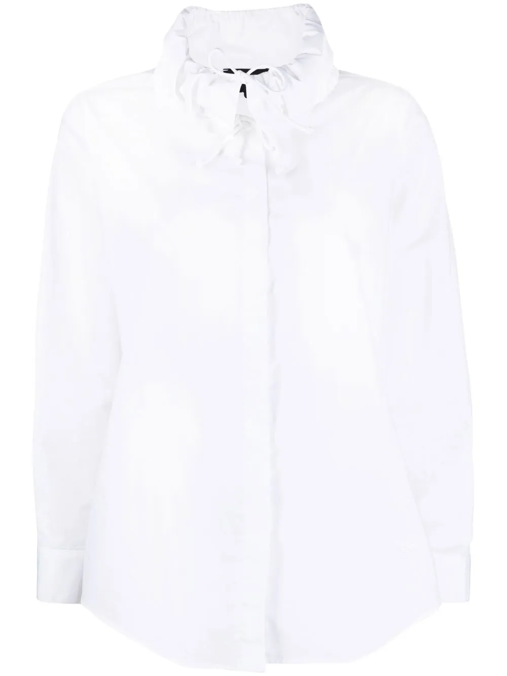 

Emporio Armani ruffle-collar long-sleeve blouse - White
