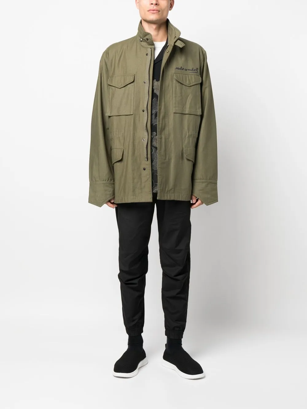 Maharishi Money Print Cotton Jacket Farfetch
