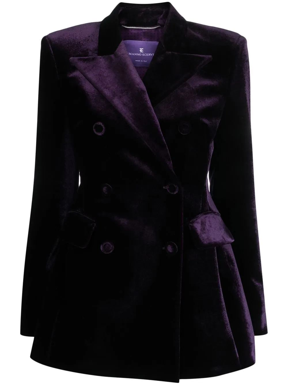

Ermanno Scervino velvet-effect double-breasted blazer - Purple