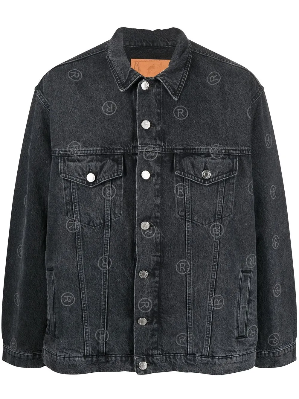 Martine Rose motif-print denim jacket - Black