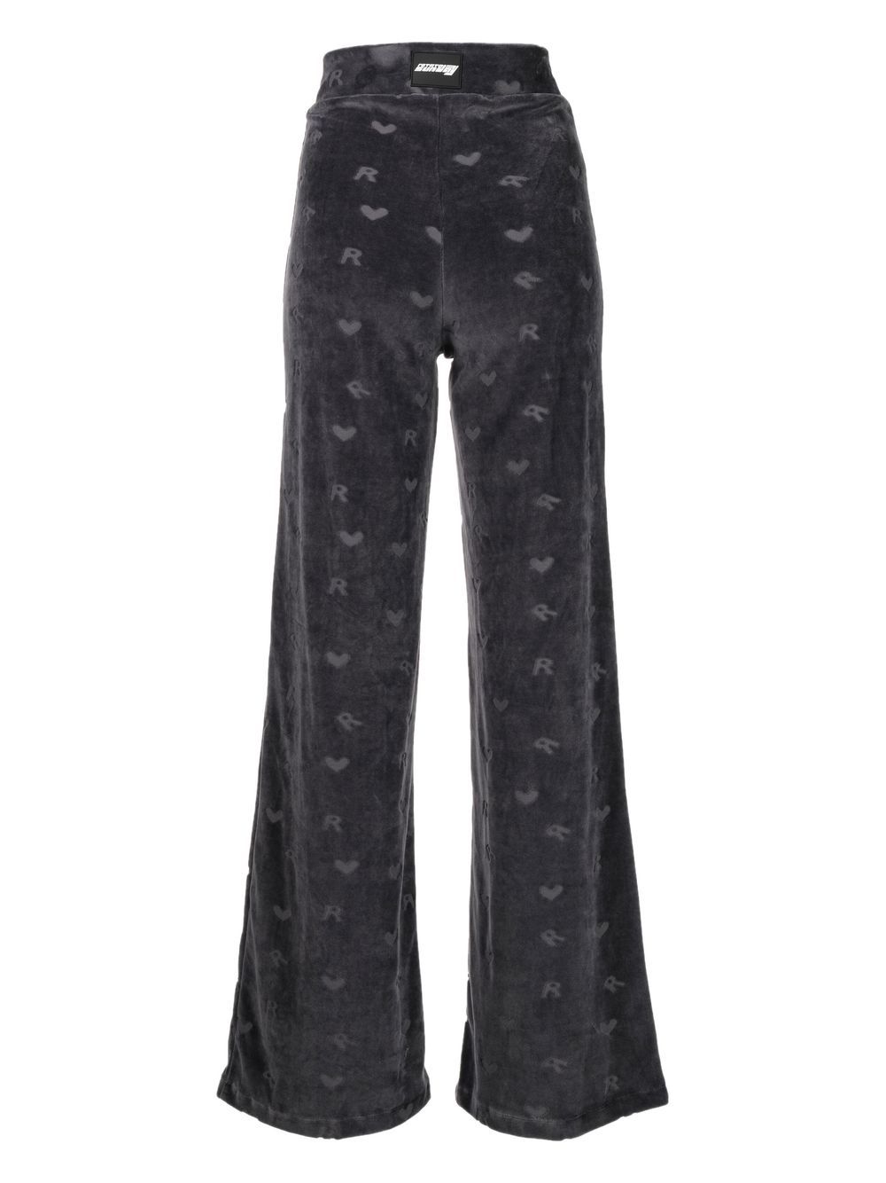 velour flared trousers