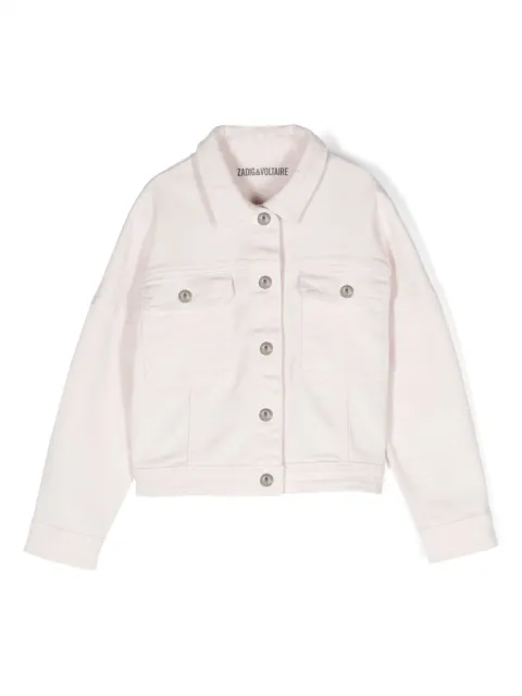 Zadig & Voltaire Kids Jeansjacke mit Logo-Patch