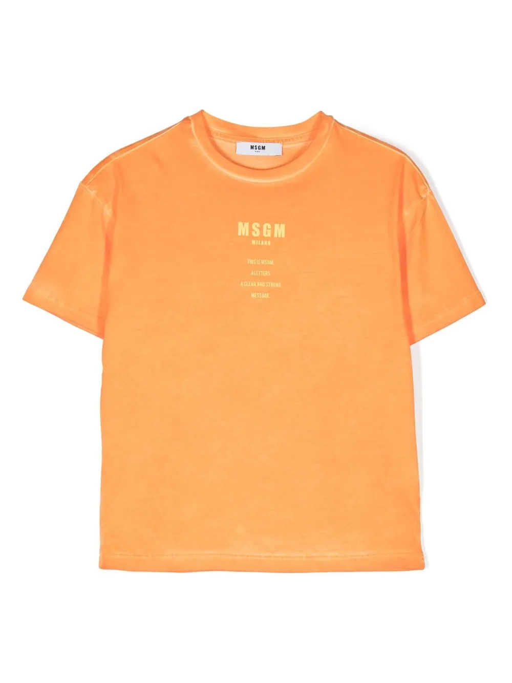 

MSGM Kids logo-print cotton T-Shirt - Orange