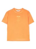 MSGM Kids logo-print cotton T-Shirt - Orange