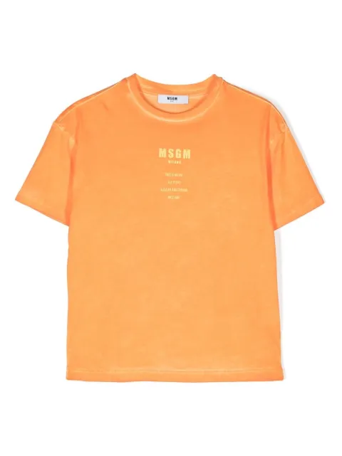 MSGM Kids logo-print cotton T-Shirt 