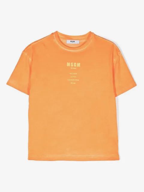 MSGM Kids logo-print cotton T-Shirt