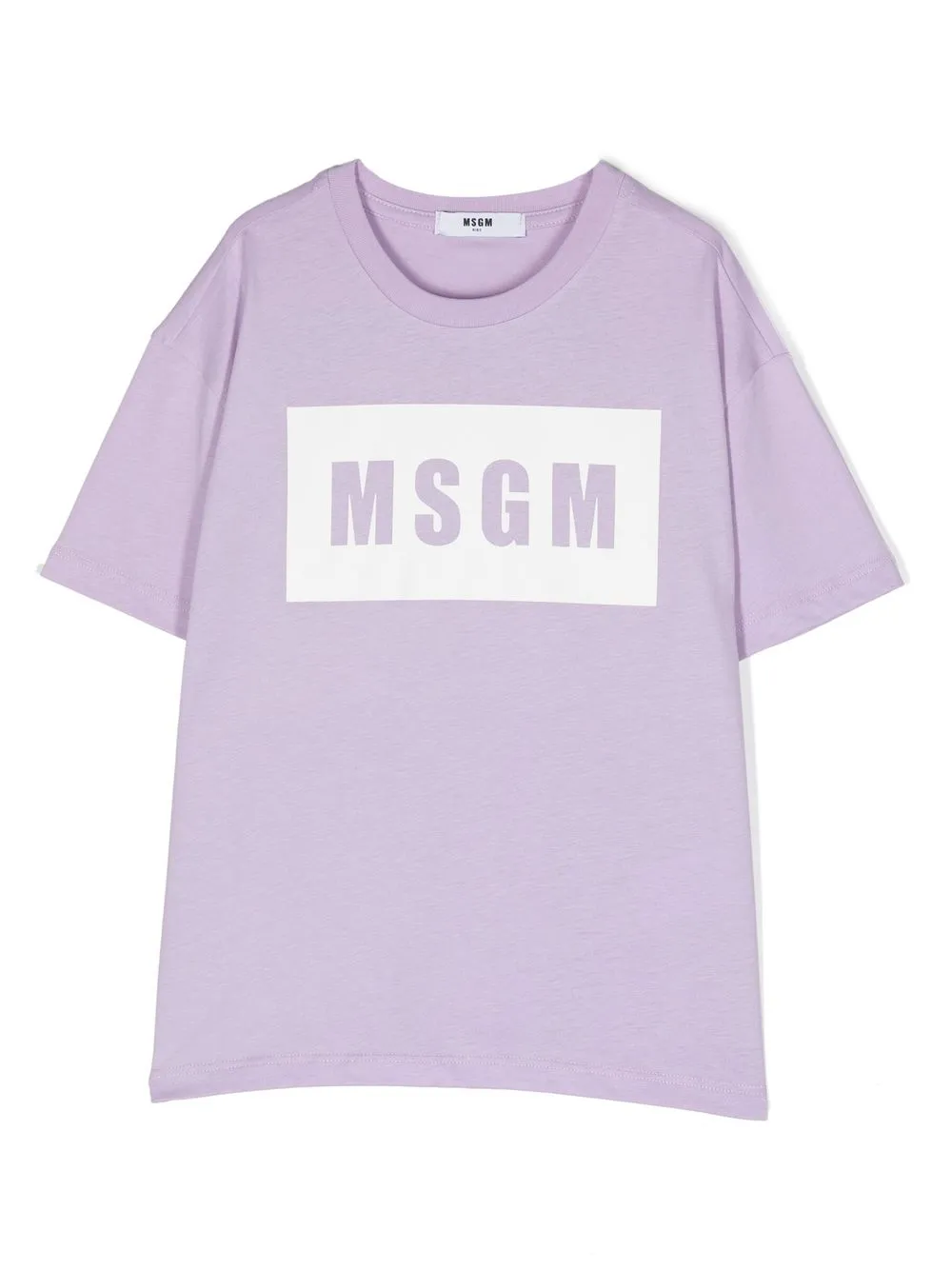 

MSGM Kids playera con logo estampado - Morado