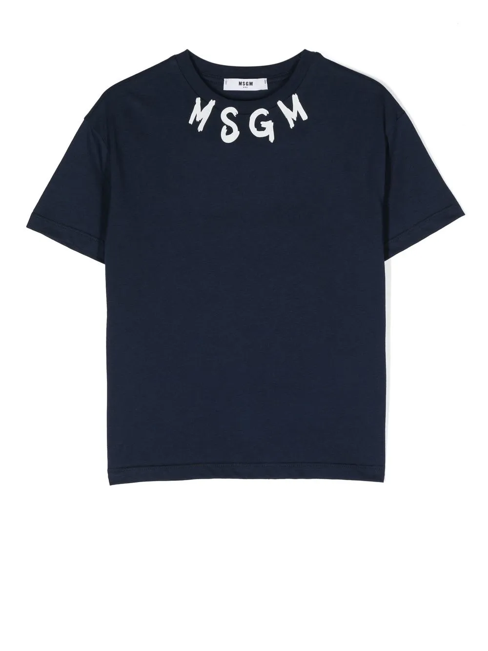 

MSGM Kids playera con logo estampado - Azul