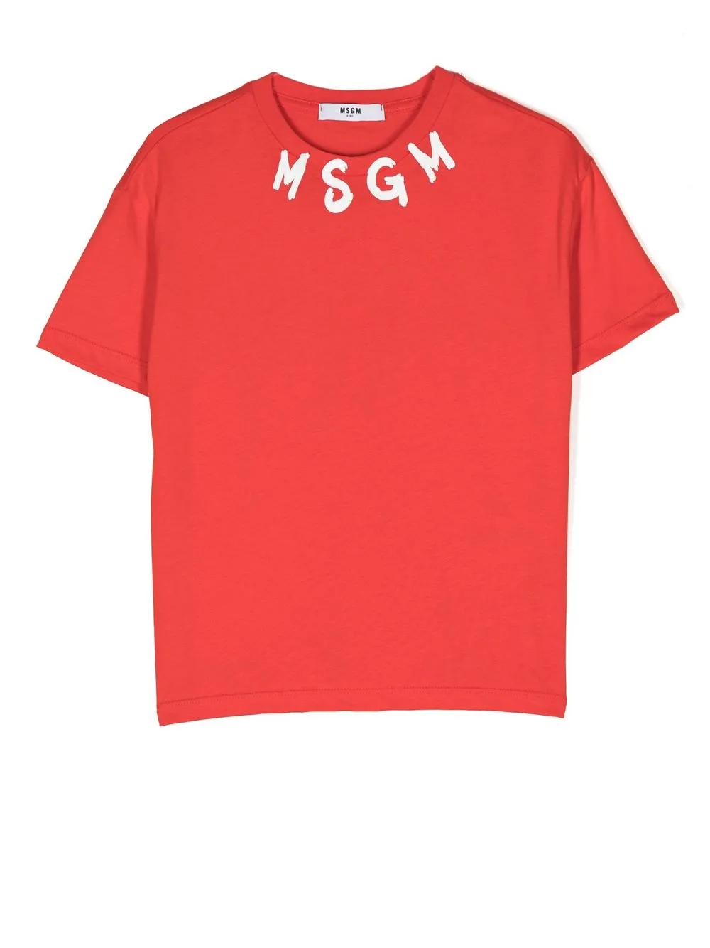 

MSGM Kids playera con logo estampado - Rojo