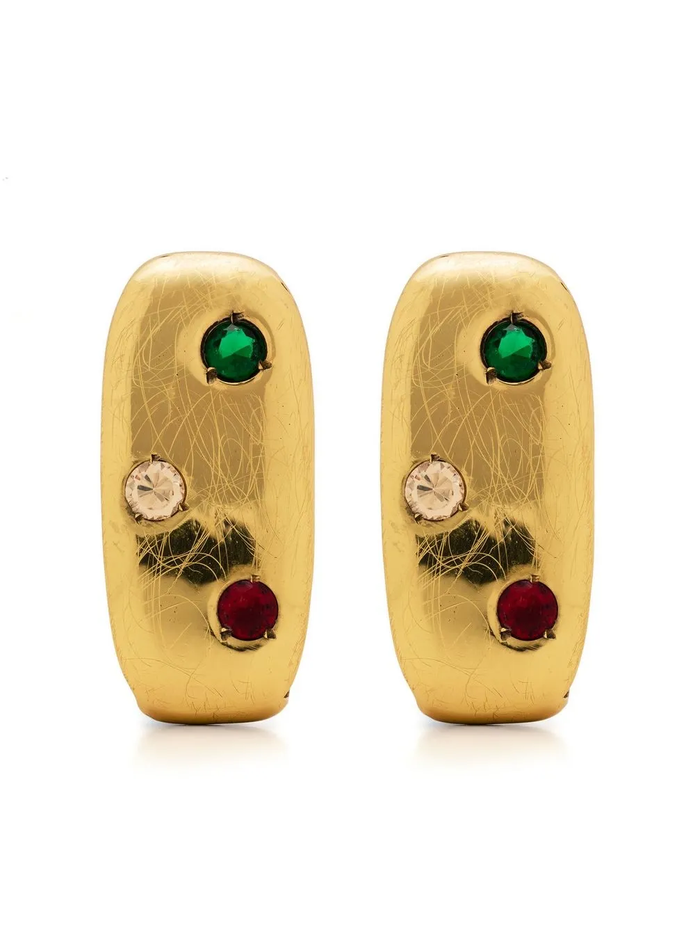 

LIYA crystal-detail stud earrings - Gold