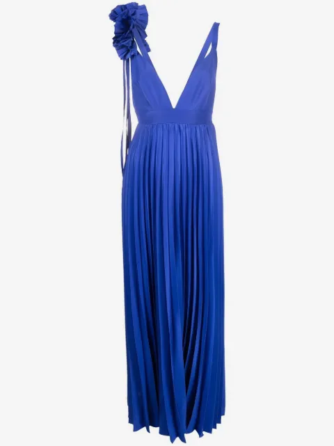P.A.R.O.S.H. Palmer pleated maxi dress