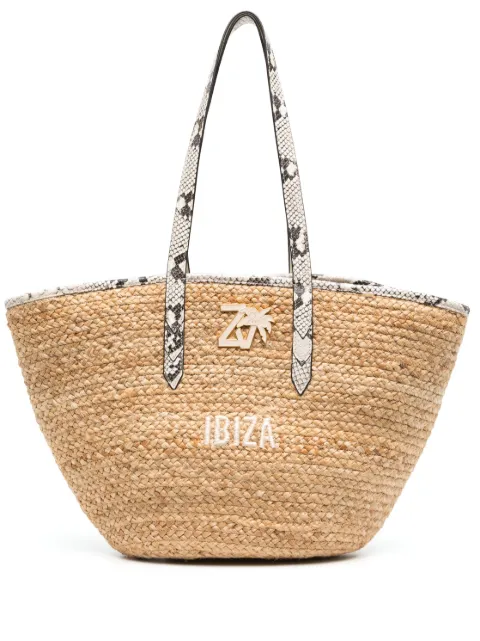 Zadig&Voltaire Ibiza logo-patch beach bag