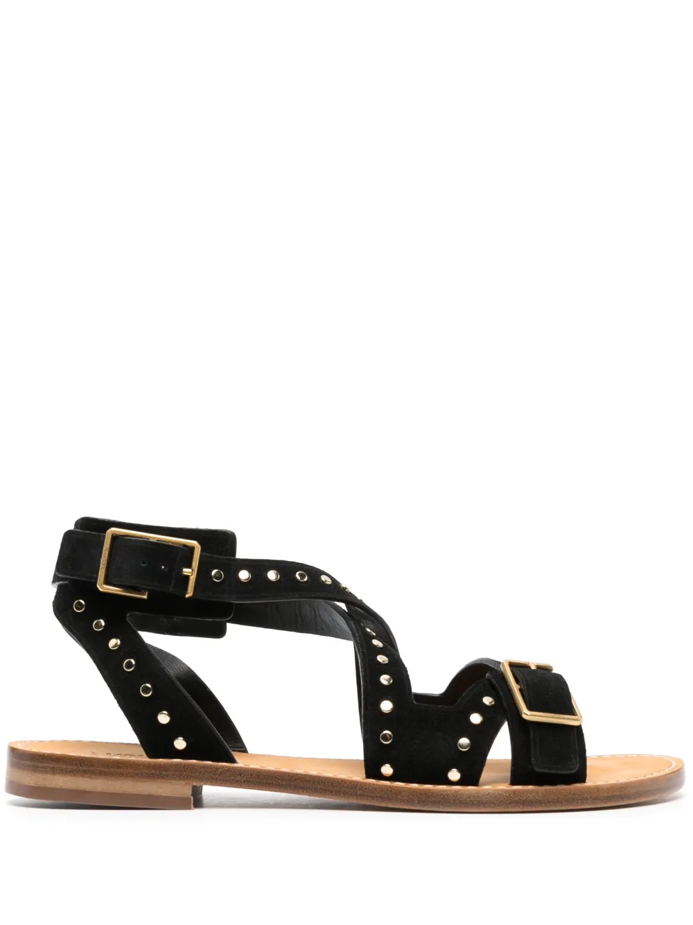 ZADIG & VOLTAIRE CECILIA CAPRESE STUD-EMBELLISHED SANDALS