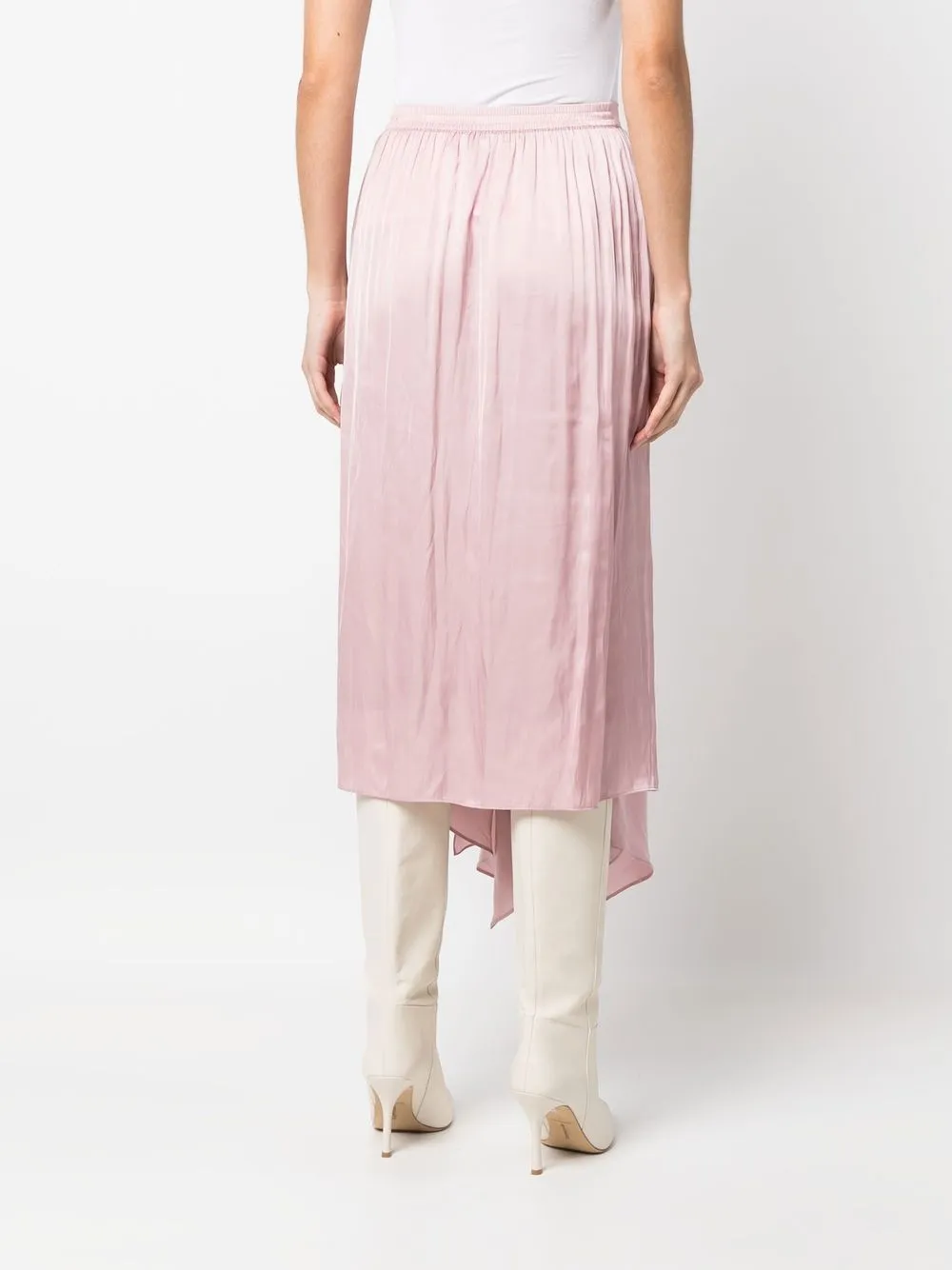 Zadig & Voltaire Jeb Asymmetric Draped Skirt In Pink