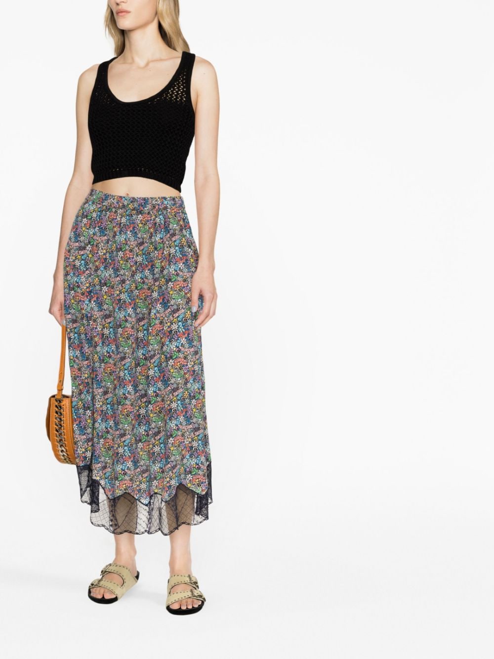 Zadig&Voltaire Rok met bloemenprint - Blauw