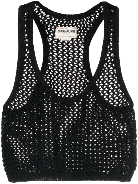 Zadig&Voltaire open-knit sleeveless cropped top