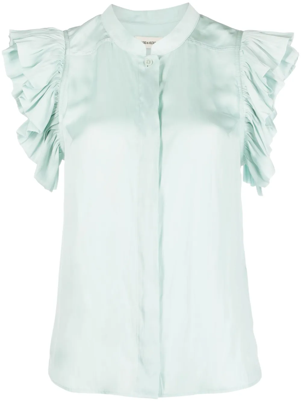 Zadig & Voltaire Ruffled-sleeve Blouse In Blue