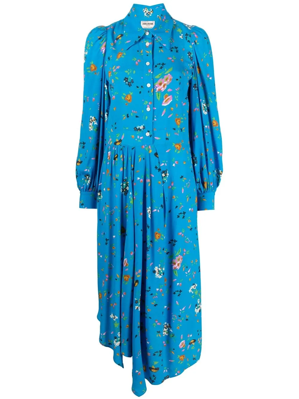 

Zadig&Voltaire vestido midi Ruselia con estampado floral - Azul